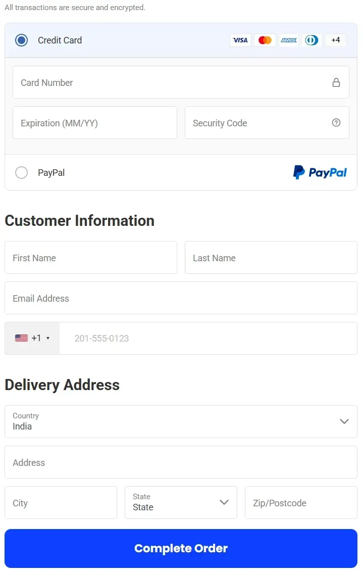 checkout page of fitiwatch