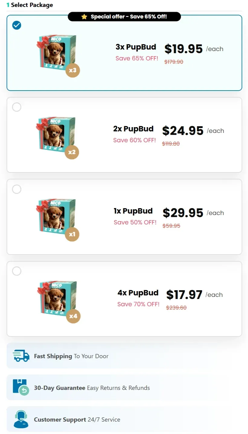 PupBud Robot Puppy pricing