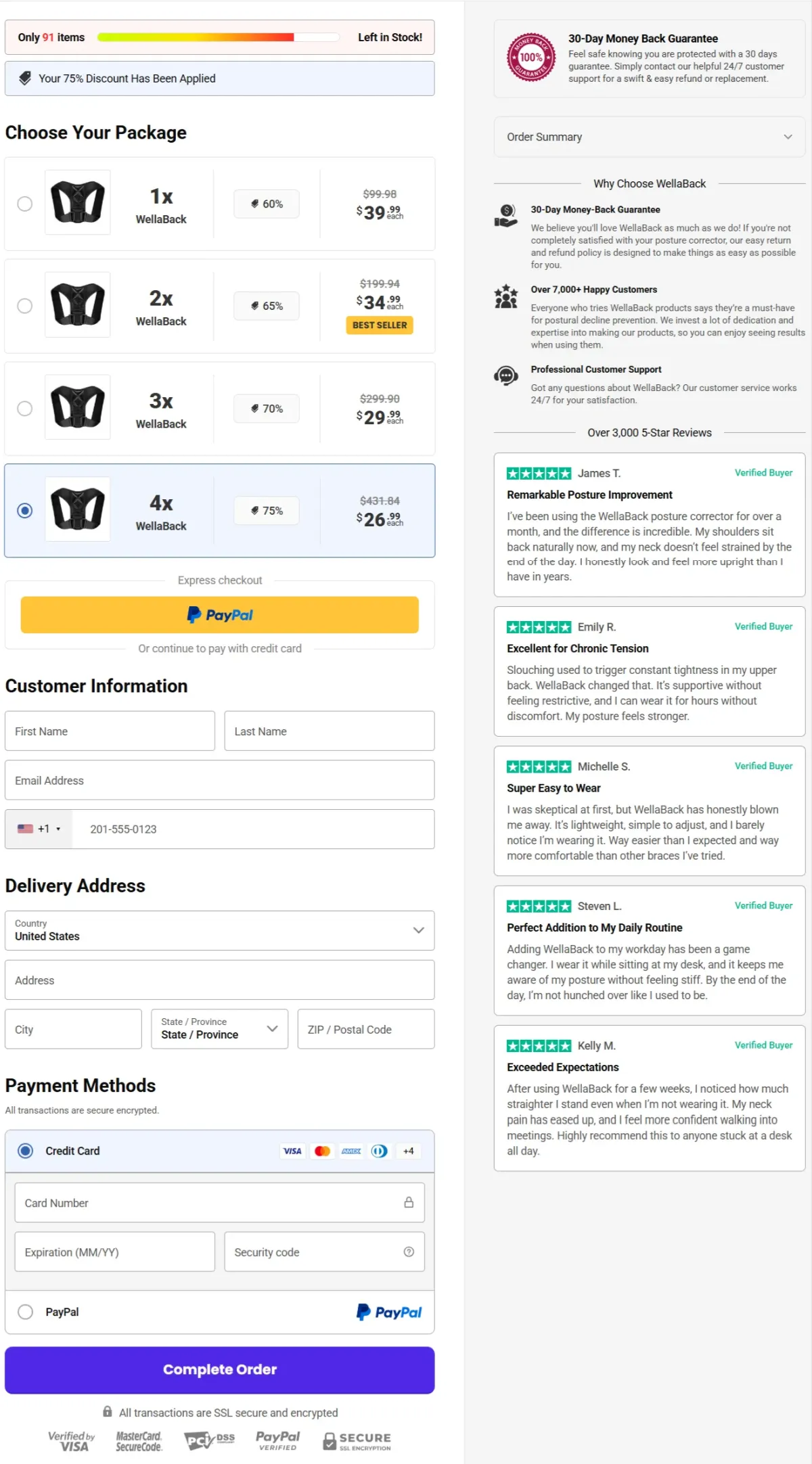  WellaBack Posture Checkout
