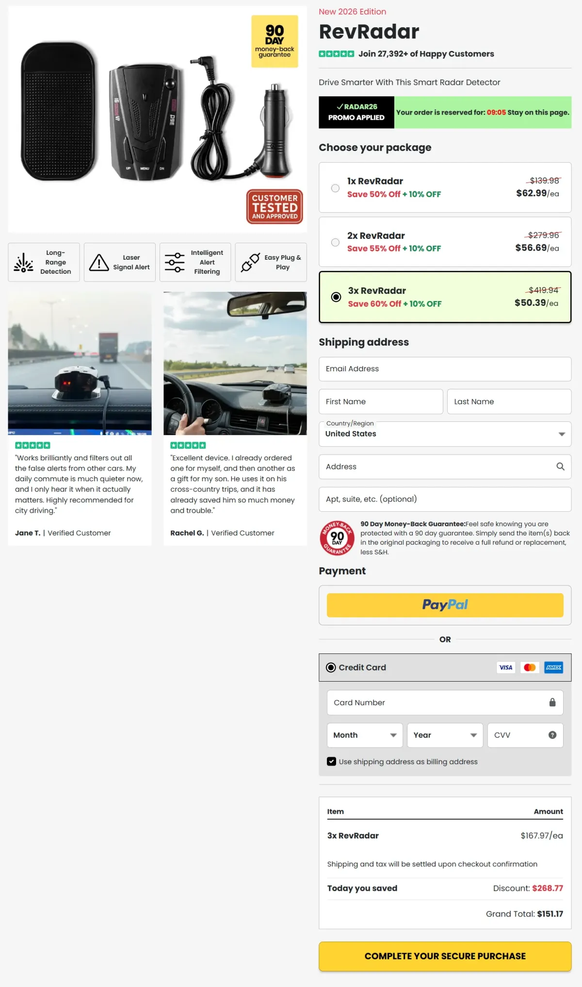 RevRadar Checkout