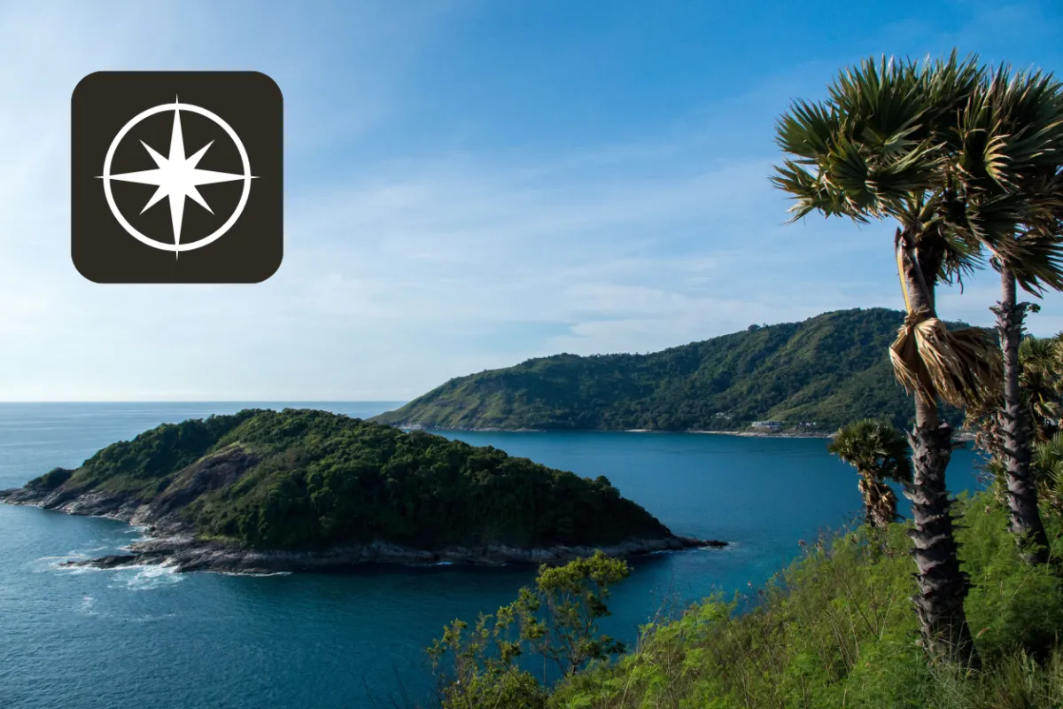 Coastal landscape of Phuket, Thailand, with green hills and calm bay, where the Executive Relaunch Retreat takes place as a seven‑day structured reset for senior leaders and executives.