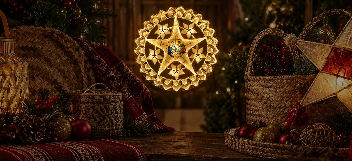 Handmade Filipino Christmas décor background