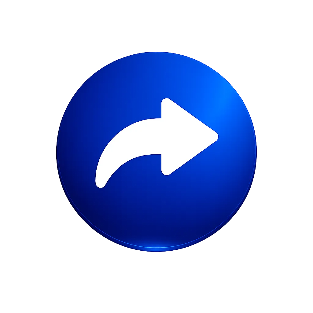 Pink and light blue circle with an arrow pointing right in the middle.