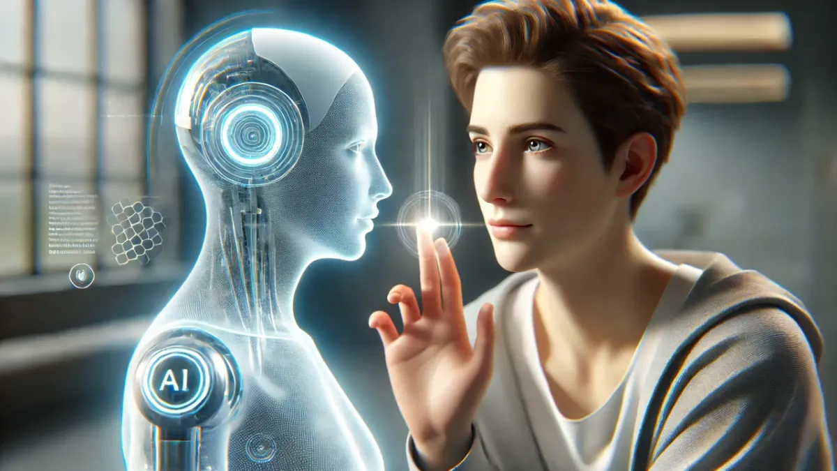 human hand holding plasma ball