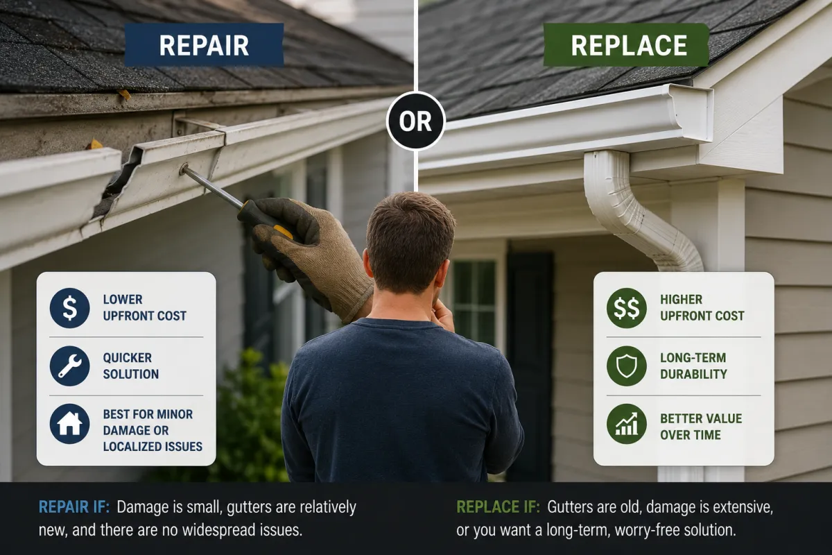 Is It Cheaper to Repair or Replace Your Gutters?