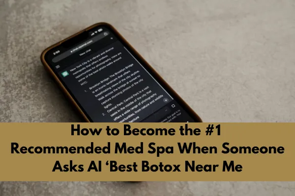 How to Become the #1 Recommended Med Spa When Someone Asks AI ‘Best Botox Near Me’