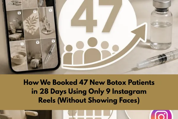 How We Booked 47 New Botox Patients in 28 Days Using Only 9 Instagram Reels (Without Showing Faces)