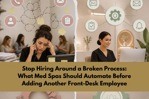 Stop Hiring Around a Broken Process: What Med Spas Should Automate Before Adding Another Front-Desk Employee