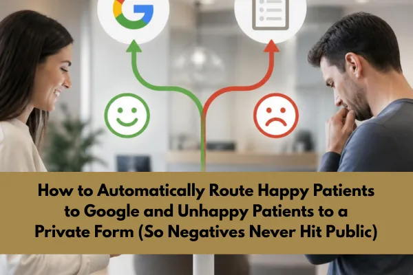 Automate Google Reviews, Route Complaints to a Private Form
