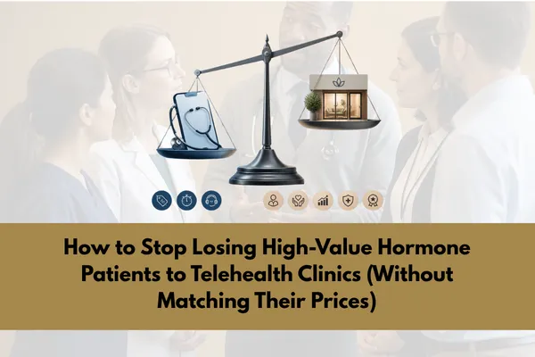 How to Stop Losing High-Value Hormone Patients to Telehealth Clinics (Without Matching Their Prices)