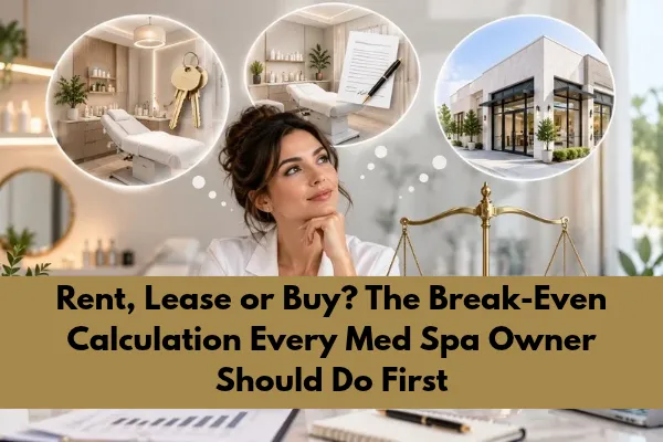 Rent, Lease, or Buy Med Spa Equipment? The Break-Even Math Owners Use