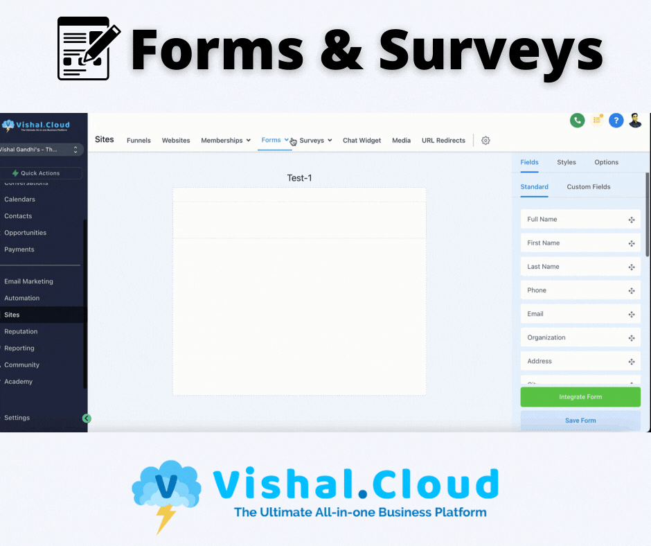 Vishal.Cloud - Forms & Surveys