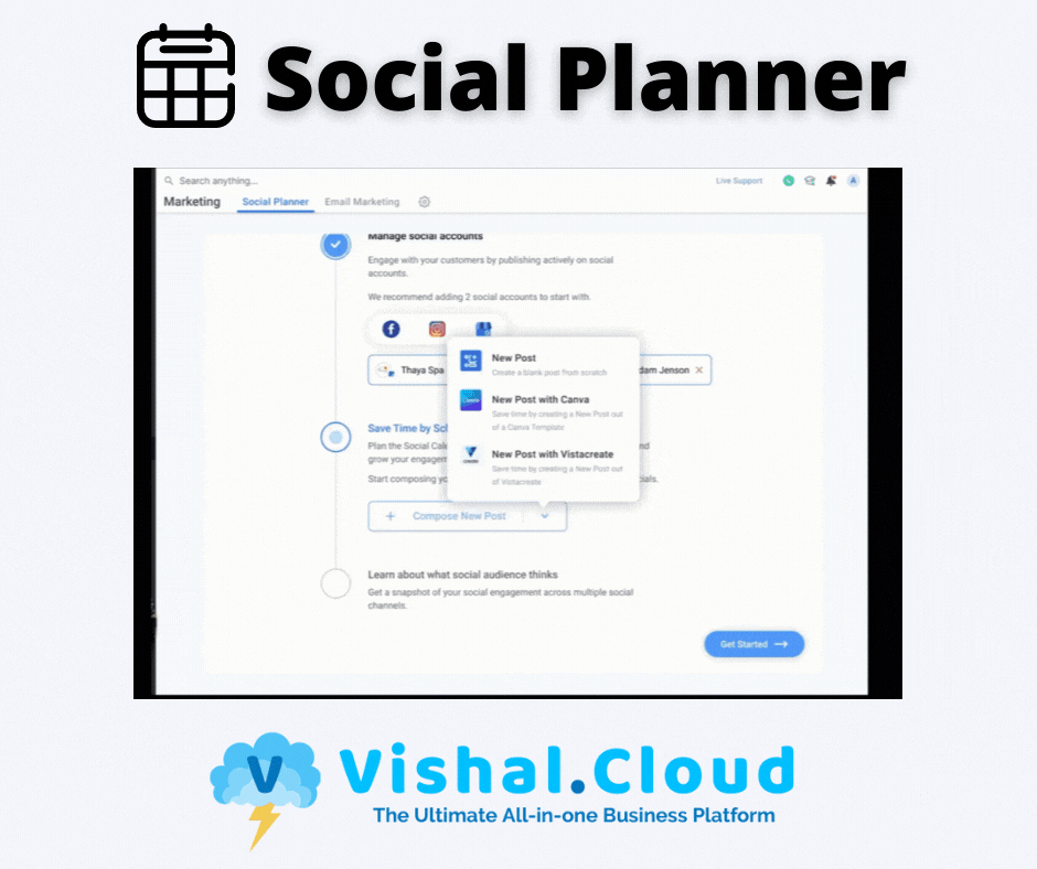 Vishal.Cloud - Social Planner
