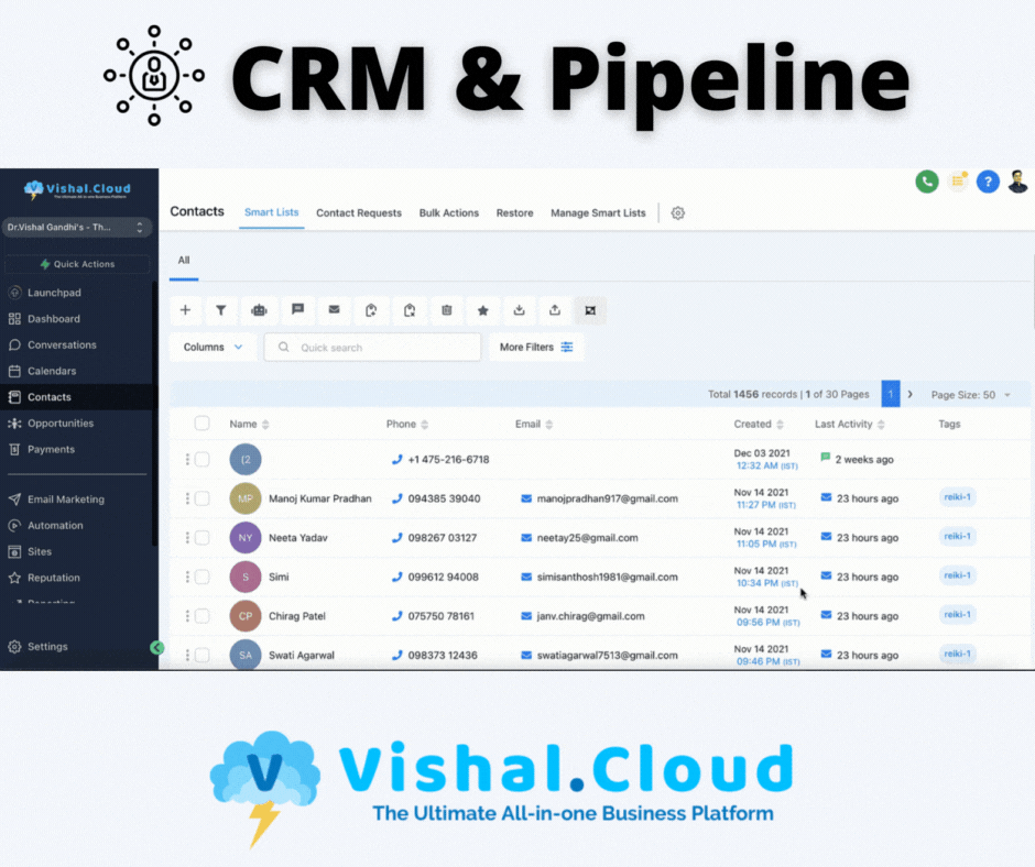 Vishal.Cloud - CRM & Pipeline