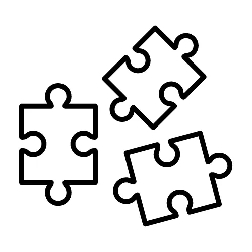 Puzzle pieces representing personalized planning and problem-solving.