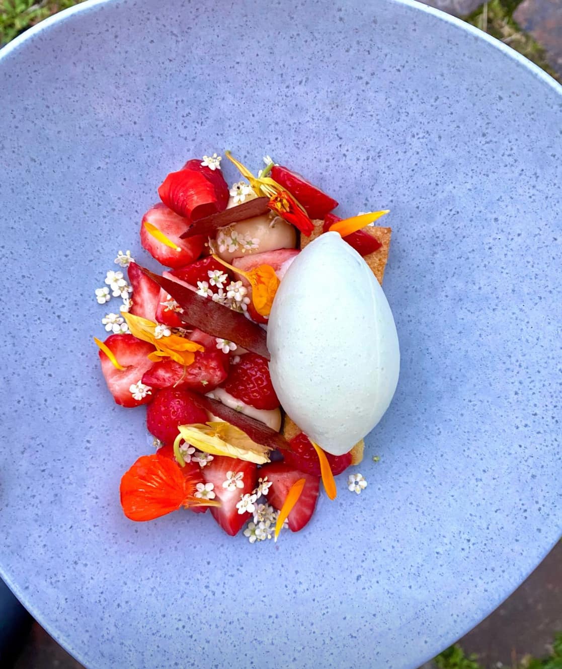 strawberry dessert fine dining private chef London elegant plating