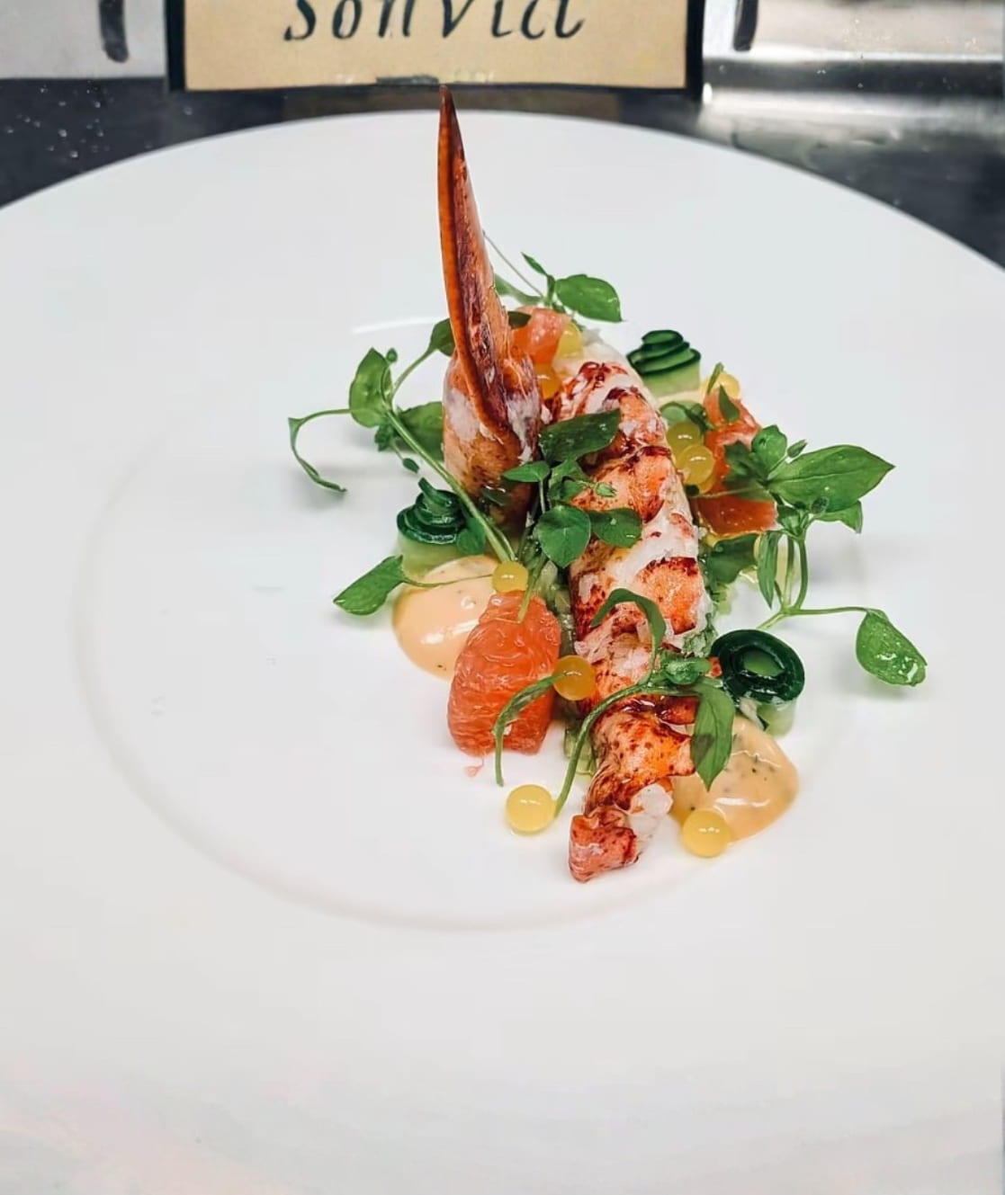 lobster citrus fine dining dish private chef London elegant plating