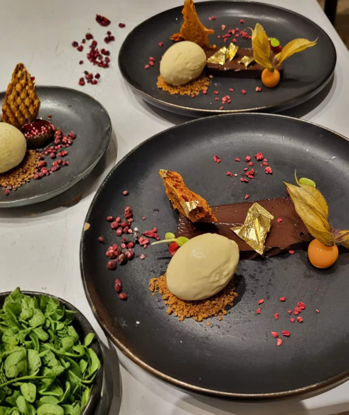 chocolate dessert fine dining private chef London elegant plating