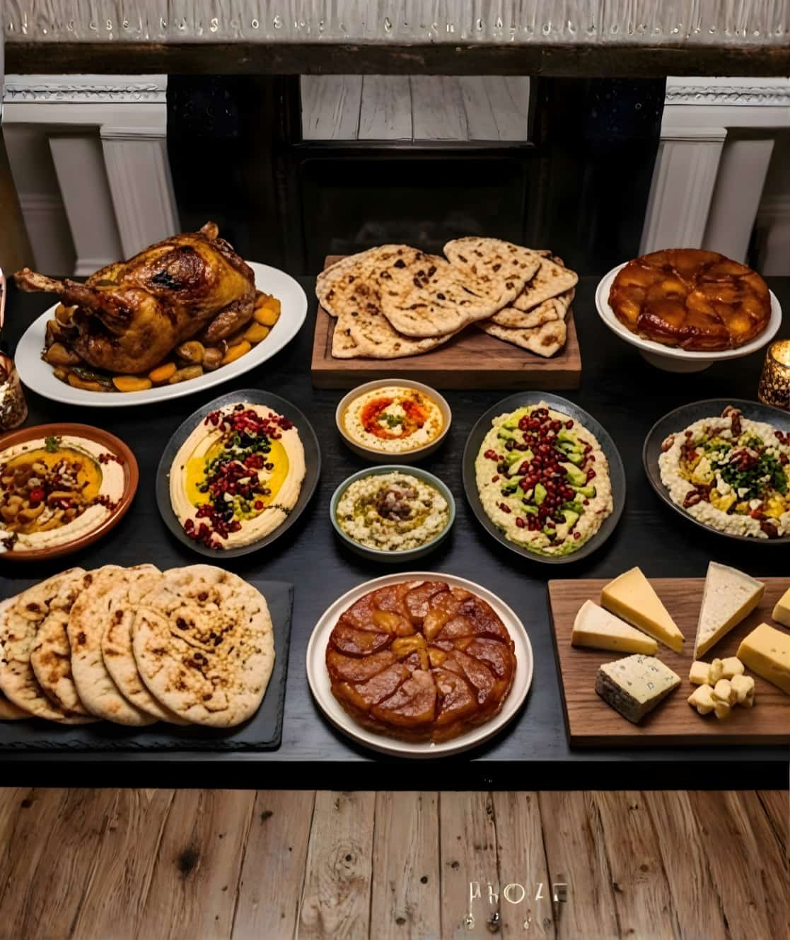 middle eastern feast private chef London sharing dining table elegant spread