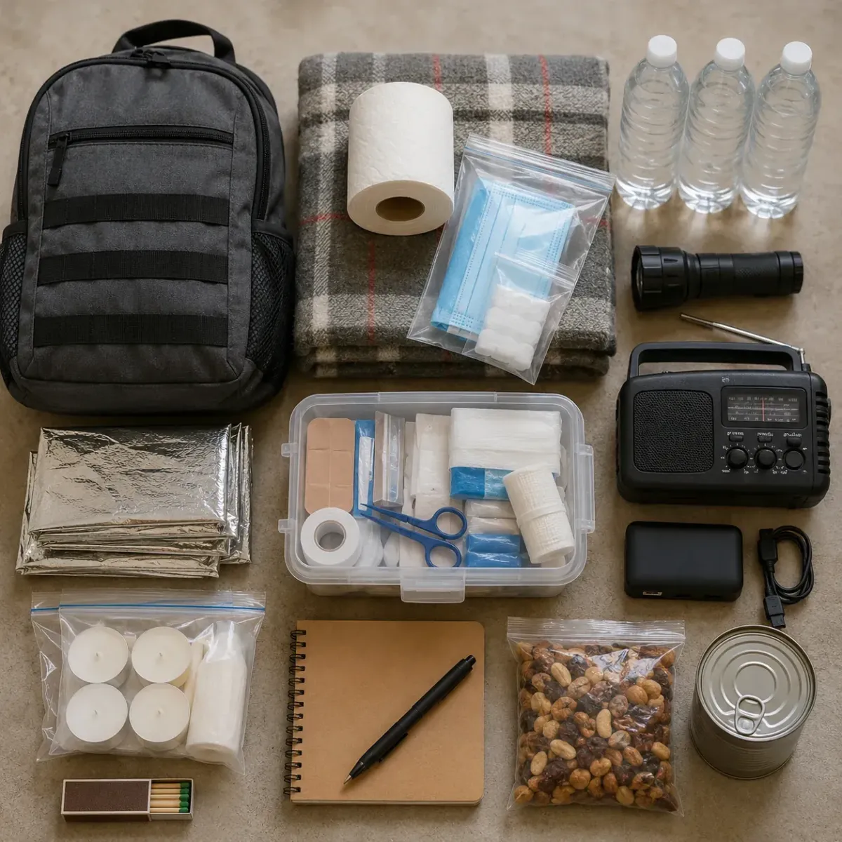 Emergency preparedness supplies and family planning materials