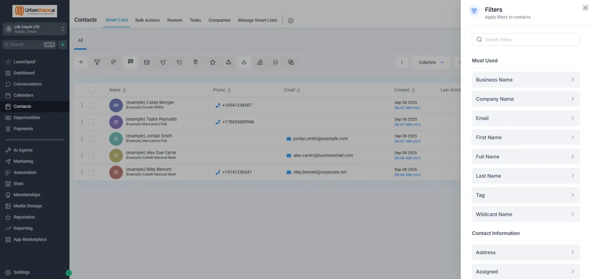 Every lead stored, tagged, filtered and tracked in one place.