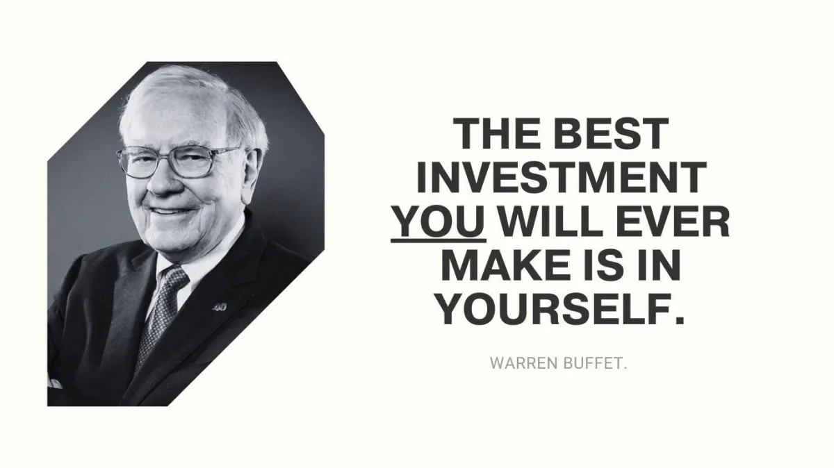 Great advice quote from Warren Buffet regarding investing in yourself aka coaching