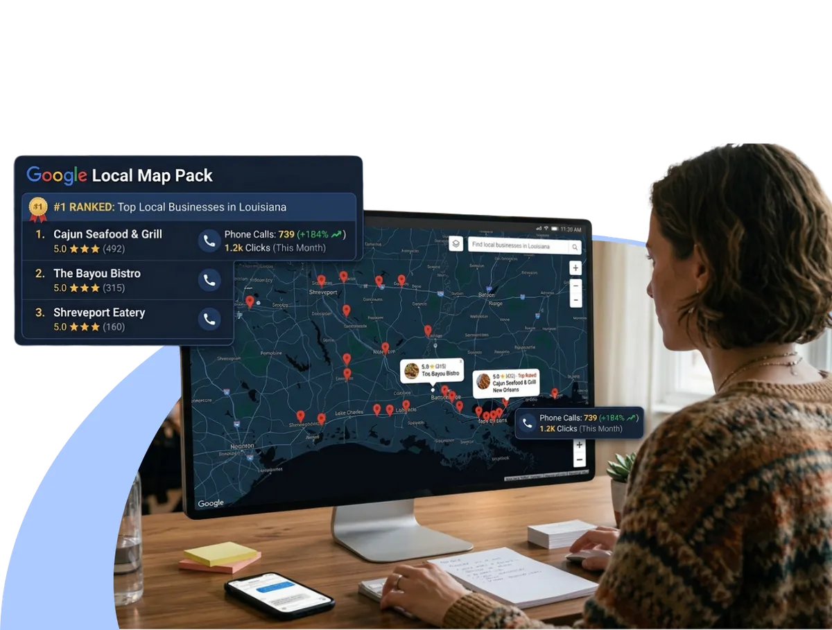 A Social Media Manager smiling while posting online