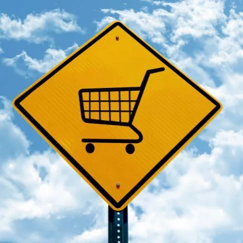 image of a shopping sign