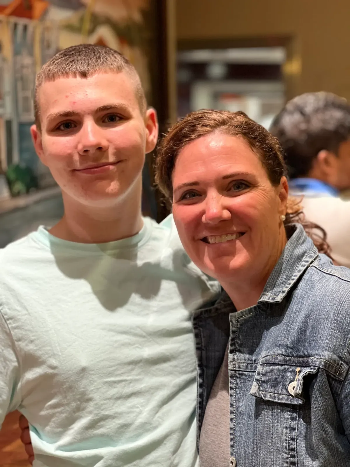 Nicole Price Morrow with her son, sharing autism parent support and guidance