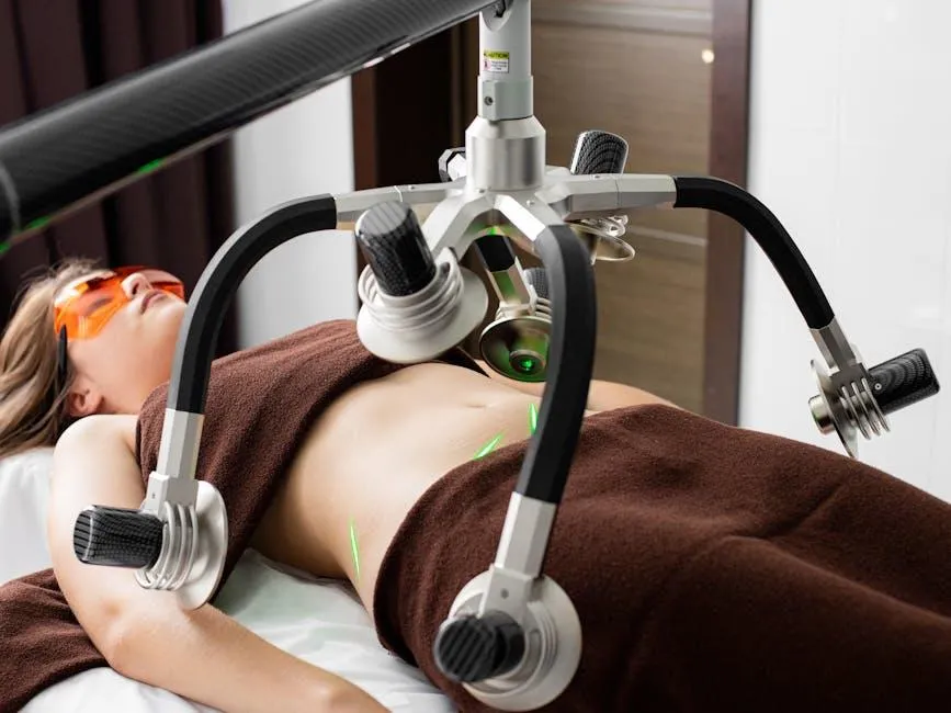 CoolSculpting applicator on patient's abdomen - coolsculpting cost