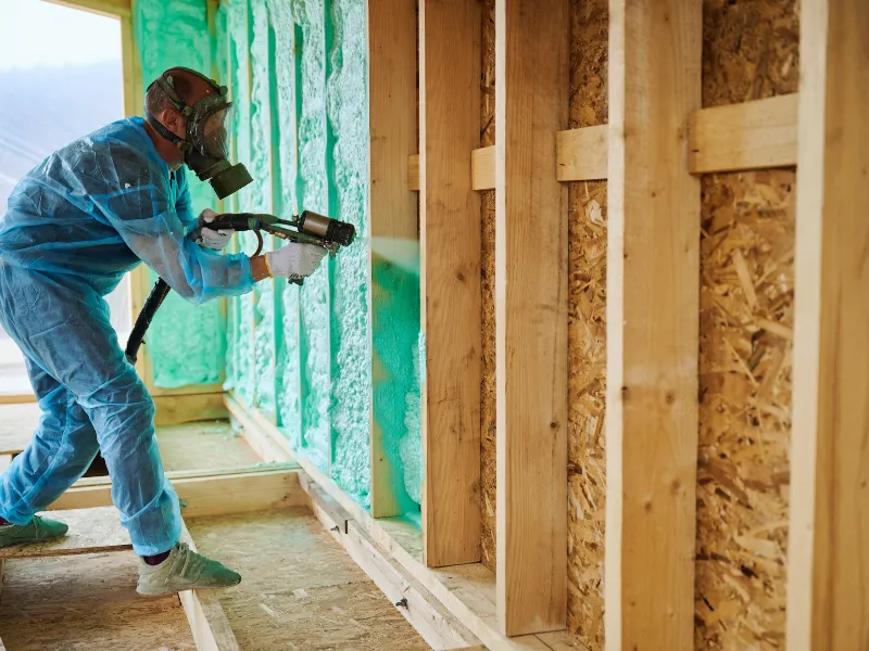 spraying insulation for cleaner safer home