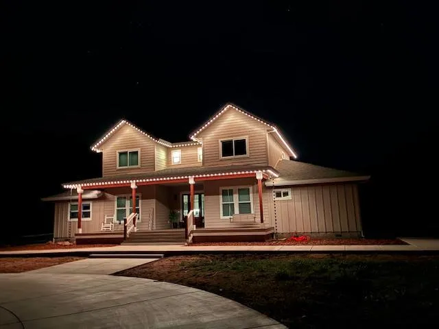 Home with Trimlight with Halloween Colos