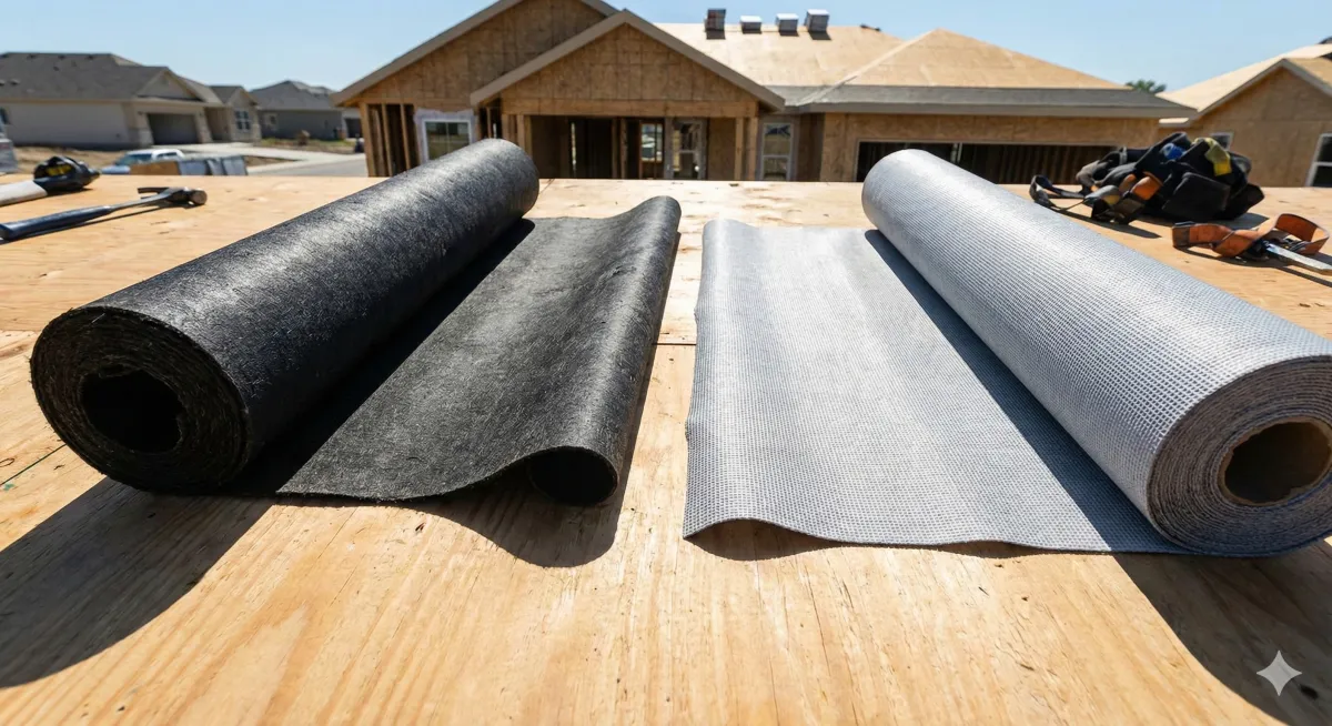 Synthetic vs Felt Roof Underlayment Compared