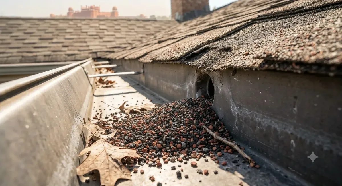 Strong sun on a roof affecting rejuvenation frequency