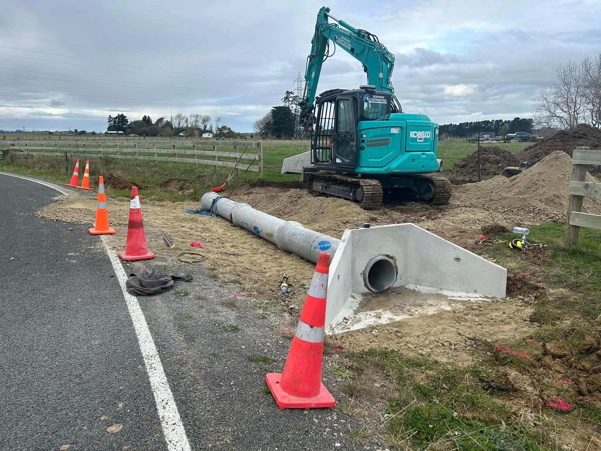 Drainage installation and rural earthworks project in Whanganui