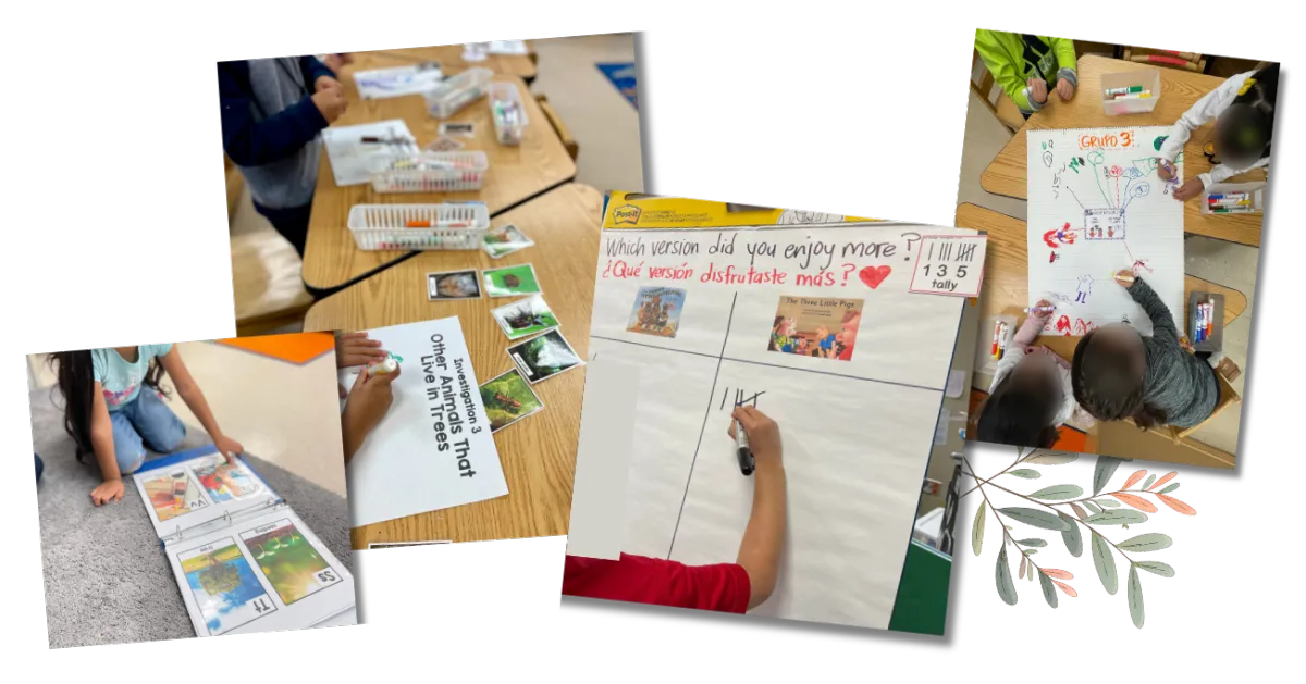 Students engaged with Visual Vault materials in classroom