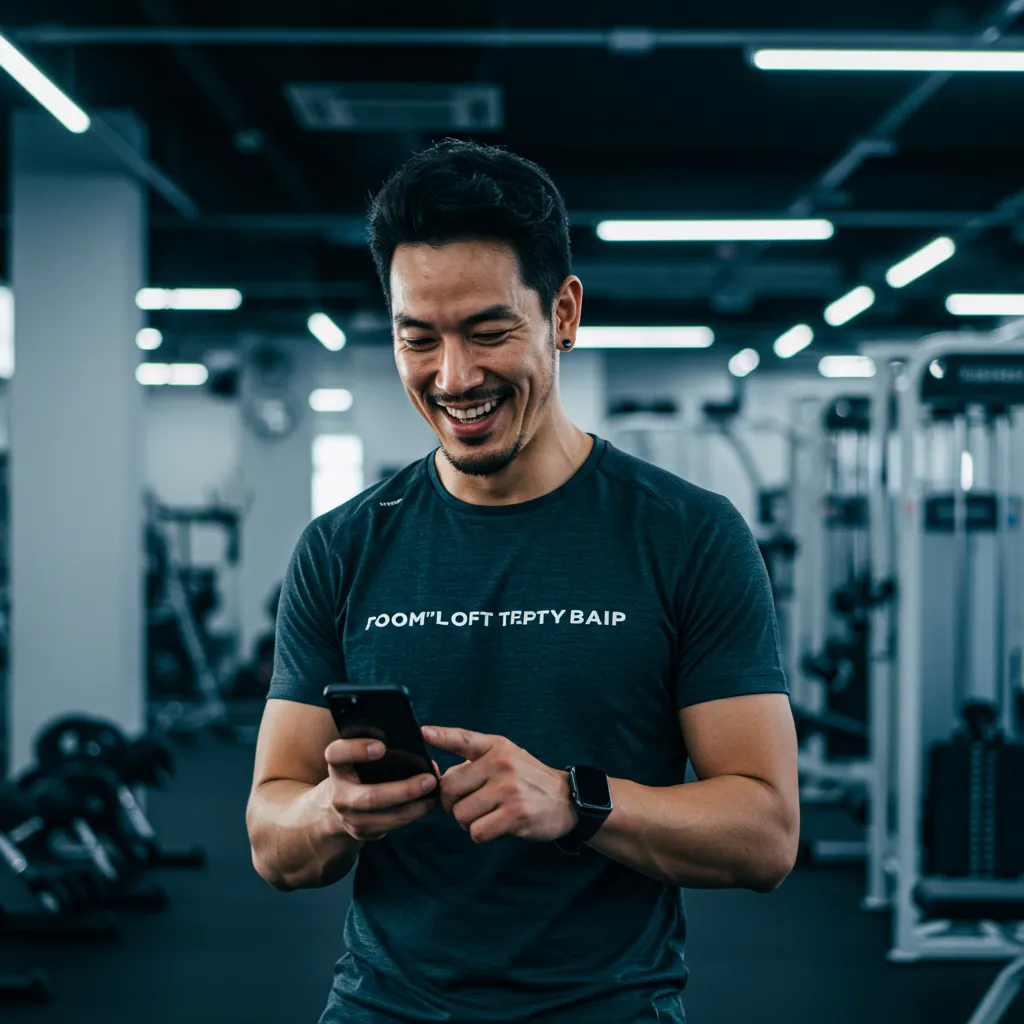 A confident small business owner stands in a bright, modern workspace, holding a digital tablet and smiling. The background is softly blurred, with hints of marketing charts and a welcoming atmosphere. The image conveys professionalism, optimism, and readiness for growth.