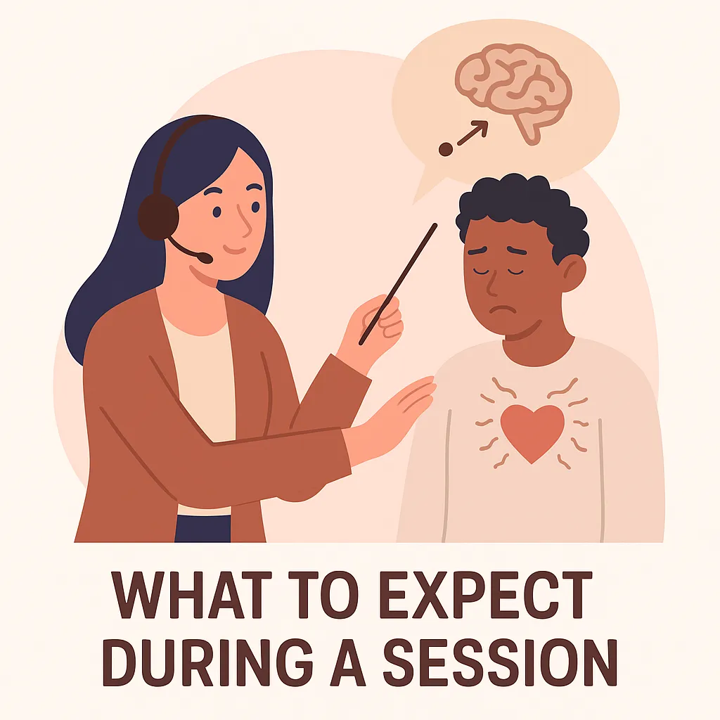 A Therapist actively does Brainspotting in Phoenix, AZ to help a distressed client overcome his traumatic feelings and emotios.