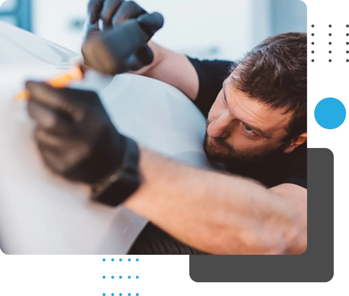 Hill Country paintless dent repair technician
