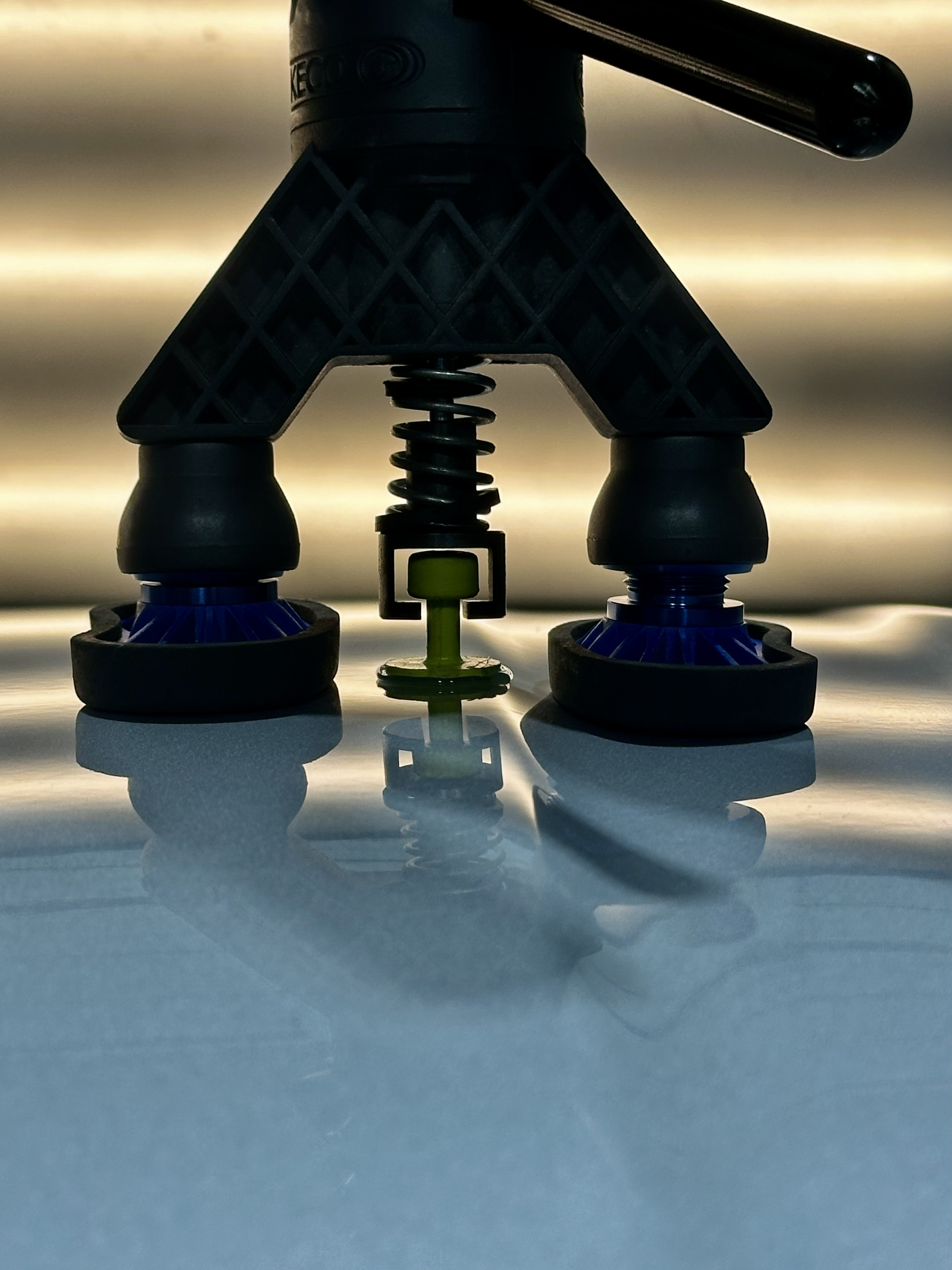 mobile paintless dent repair technician in action