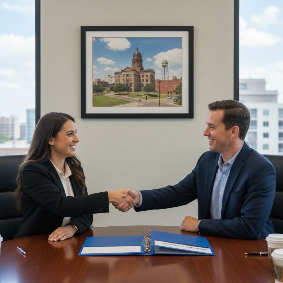 Partnership formation meeting for new business in Conroe, Montgomery County