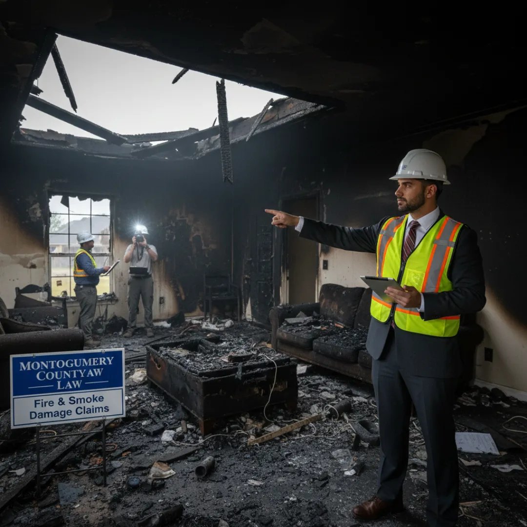 Documenting fire and smoke damage evidence for a homeowners insurance claim in Spring Texas