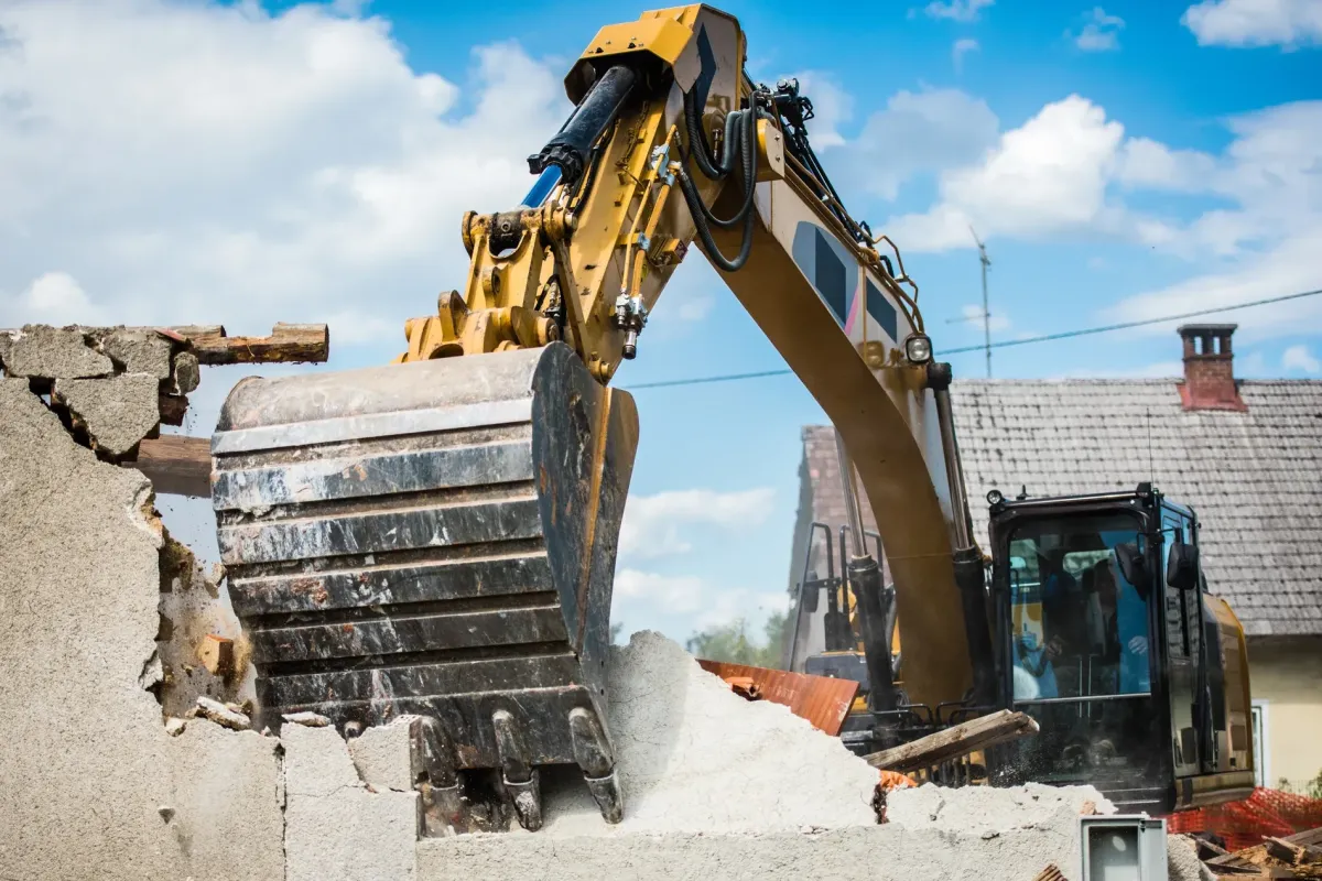 Skid steer at work
