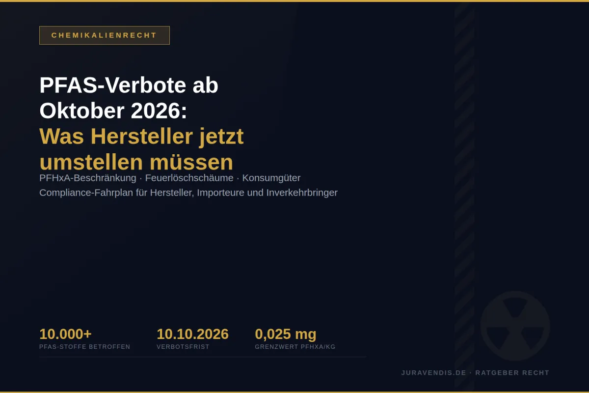 PFAS-Verbote ab Oktober 2026: Was Hersteller und Importeure jetzt umstellen müssen
