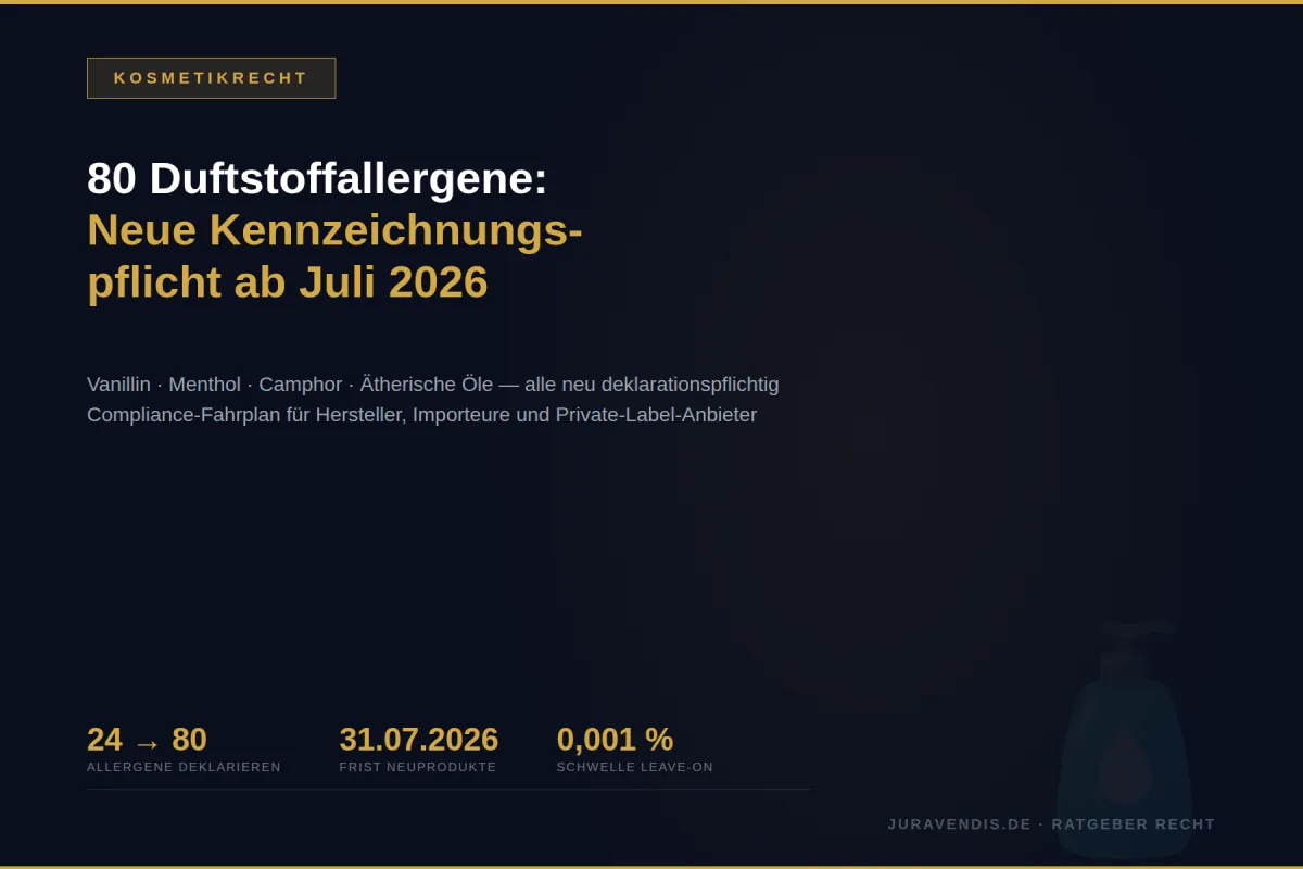 80 Duftstoffallergene: Neue Kennzeichnungspflicht für Kosmetik ab Juli 2026