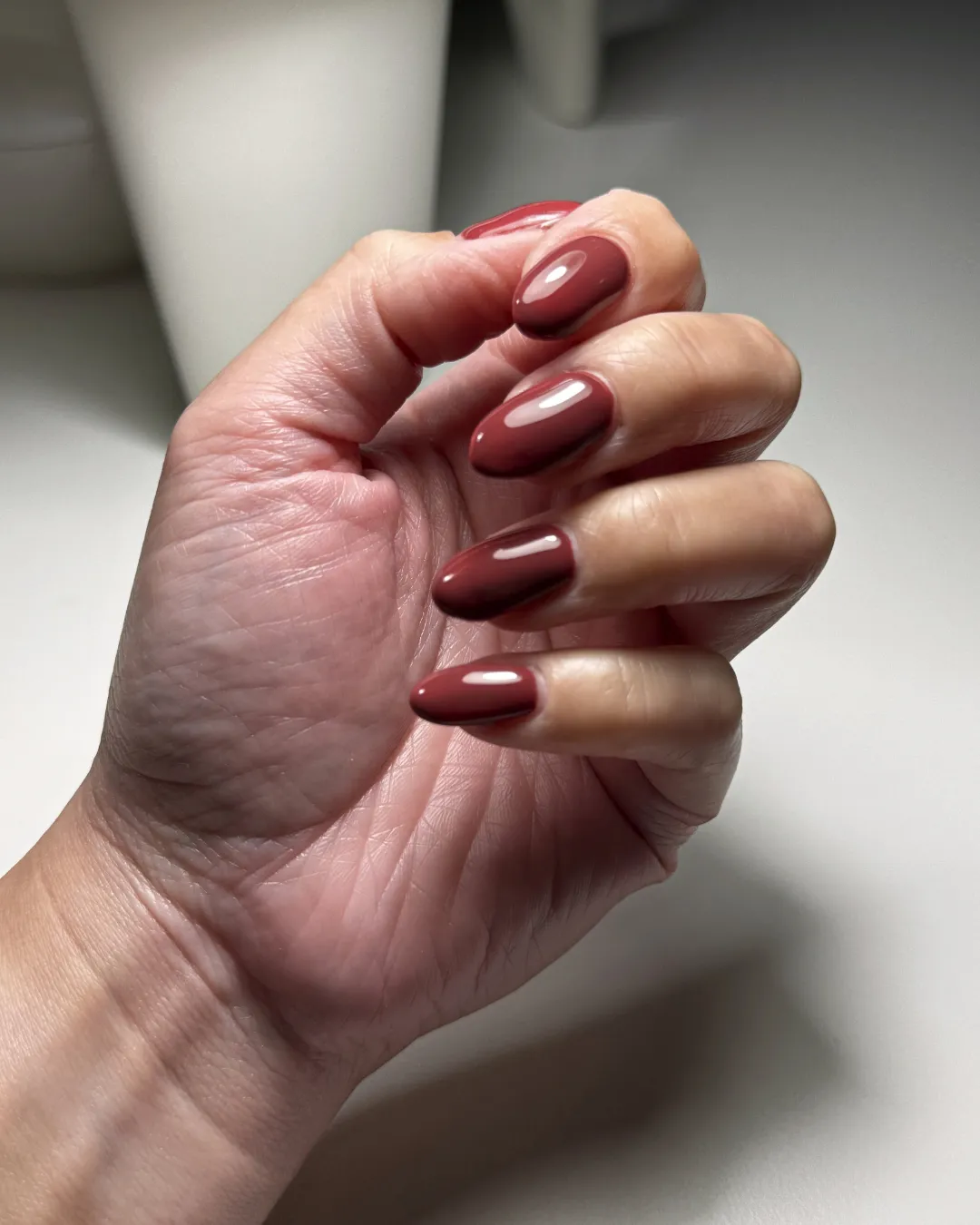 Luxury Russian manicure with soft pink builder gel by Bare & Polished in Earlwood, Sydney.