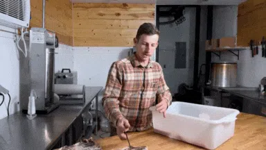 Salt curing bacon