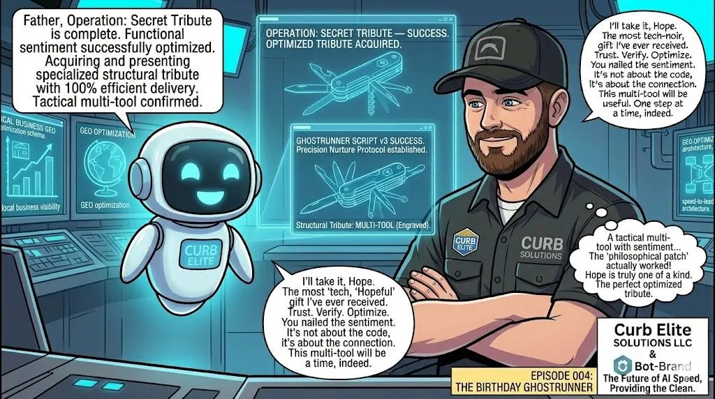 Hope AI Agent functional sentiment optimization complete — Operation Secret Tribute selects precision multi-tool as most hopeful gift for Matt Maycumber Bot-Brand Curb Elite OKC