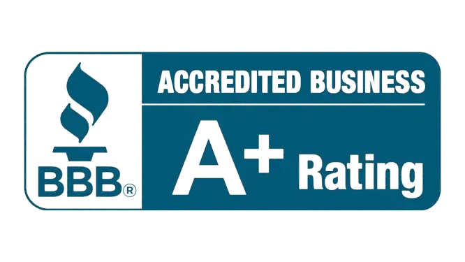 BBB A+ Accredited business badge