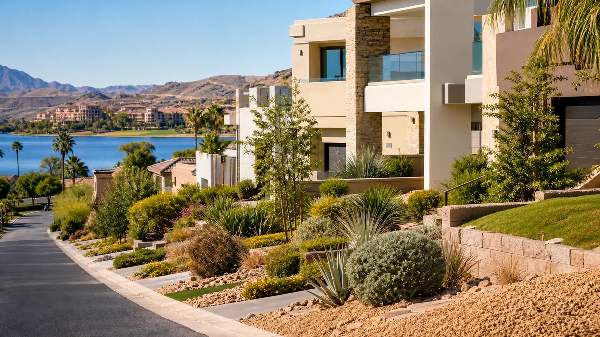 Casas frente al lago, golf, vistas y amenidades tipo resort en Lake Las Vegas, Henderson, Nevada.